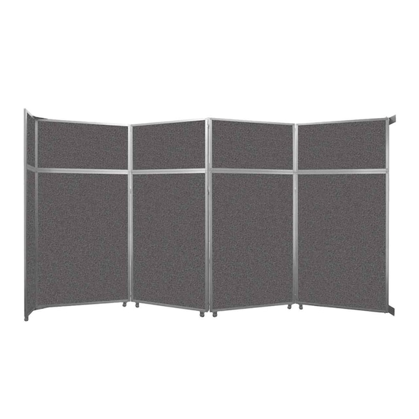 Operable Wall Folding Room Divider 15'7" x 8'5-1/4" Charcoal Gray Fabric